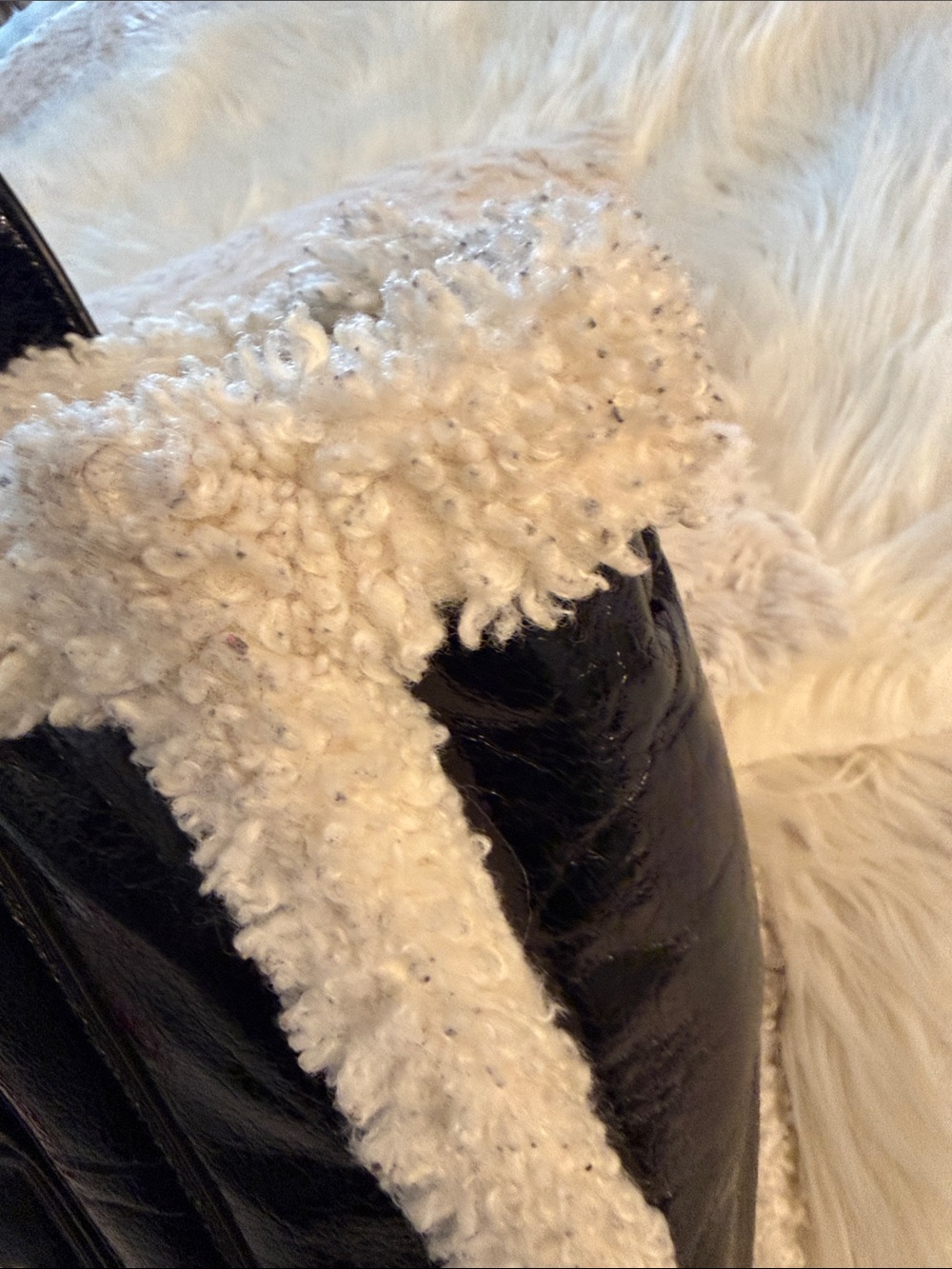 Marc Jacobs Crinkled Leather The Tote Bag Marc Jacobs Shearling - Picture 8 of 16